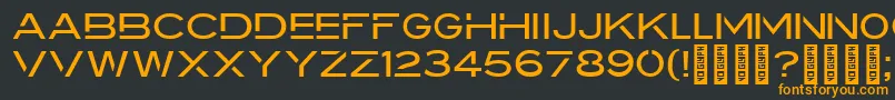 Drupadi Regular Font – Orange Fonts on Black Background