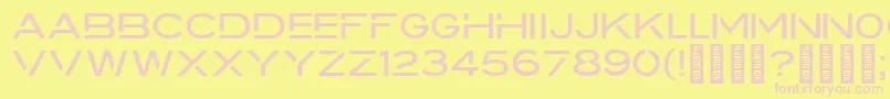 Drupadi Regular-Schriftart – Rosa Schriften auf gelbem Hintergrund