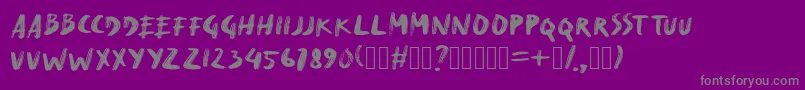 Lisätietoja DryMakerXXS-fontista DryMakerXXS-fontti – harmaat kirjasimet violetilla taustalla
