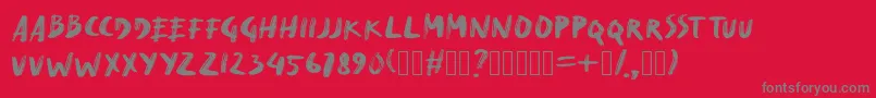 DryMakerXXS Font – Gray Fonts on Red Background
