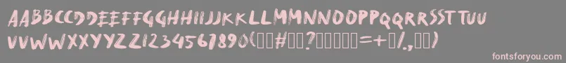 DryMakerXXS Font – Pink Fonts on Gray Background