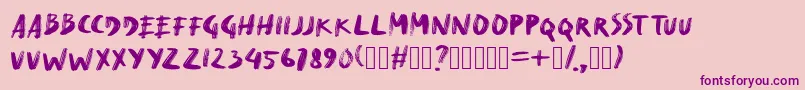 DryMakerXXS Font – Purple Fonts on Pink Background
