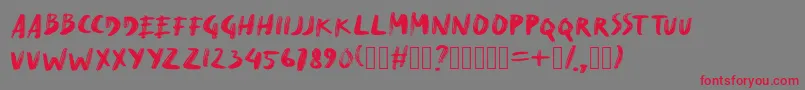 DryMakerXXS Font – Red Fonts on Gray Background
