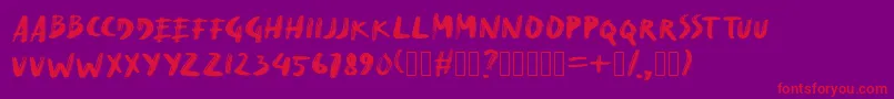 Шрифт DryMakerXXS – красные шрифты на фиолетовом фоне