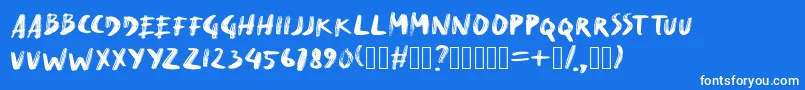 Lisätietoja DryMakerXXS-fontista DryMakerXXS-fontti – valkoiset fontit sinisellä taustalla