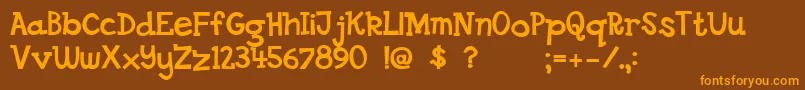 ds goose Font – Orange Fonts on Brown Background