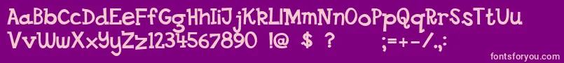 ds goose Font – Pink Fonts on Purple Background