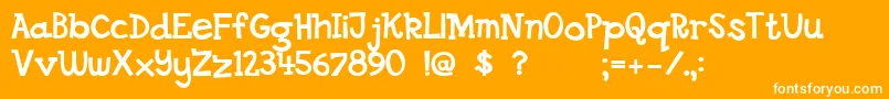 ds goose Font – White Fonts on Orange Background