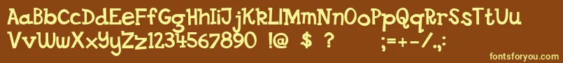ds goose Font – Yellow Fonts on Brown Background