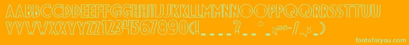 DSDID    Font – Green Fonts on Orange Background