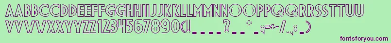 DSDID   -Schriftart – Violette Schriften auf grünem Hintergrund