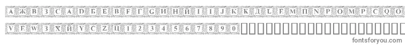 フォントDSINN    – 白い背景に灰色の文字