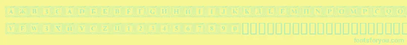 DSINN    Font – Green Fonts on Yellow Background