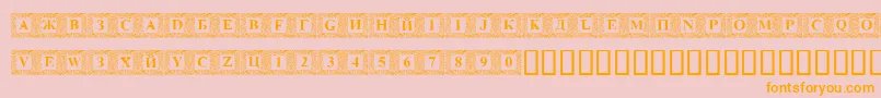 DSINN    Font – Orange Fonts on Pink Background