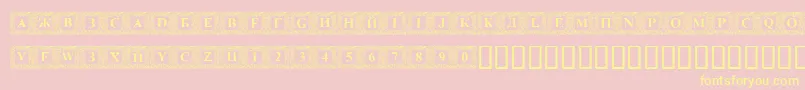 DSINN   -Schriftart – Gelbe Schriften auf rosa Hintergrund