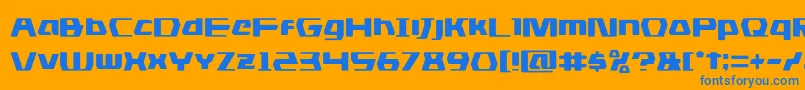 dsman Font – Blue Fonts on Orange Background