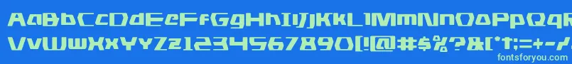 dsman Font – Green Fonts on Blue Background