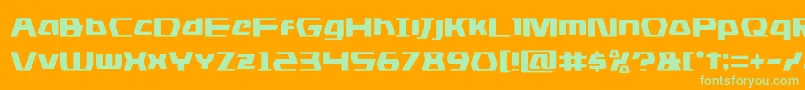 dsman Font – Green Fonts on Orange Background