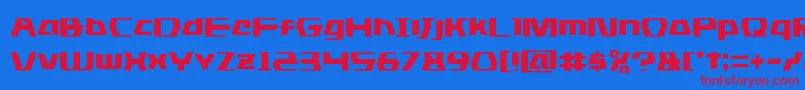 dsman Font – Red Fonts on Blue Background