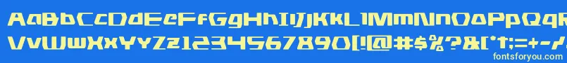 フォントdsman – 黄色の文字、青い背景