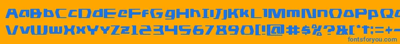 dsman Font – Blue Fonts on Orange Background