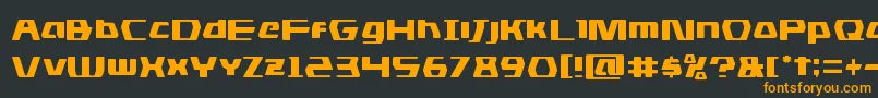 フォントdsman – 黒い背景にオレンジの文字