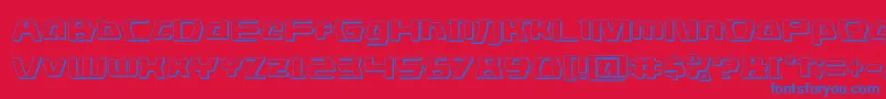 dsman3d Font – Blue Fonts on Red Background