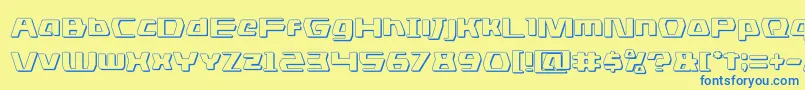 dsman3d Font – Blue Fonts on Yellow Background