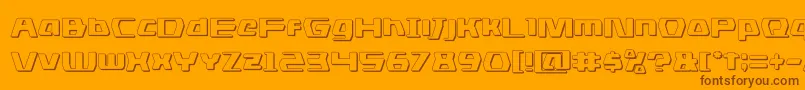 dsman3d Font – Brown Fonts on Orange Background