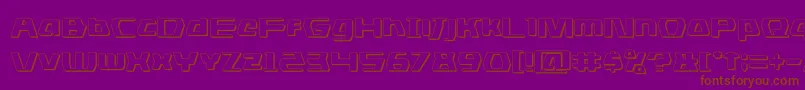 dsman3d Font – Brown Fonts on Purple Background