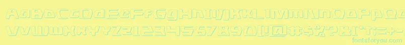 dsman3d Font – Green Fonts on Yellow Background