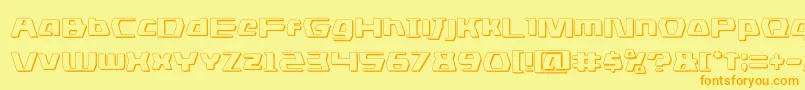 dsman3d Font – Orange Fonts on Yellow Background