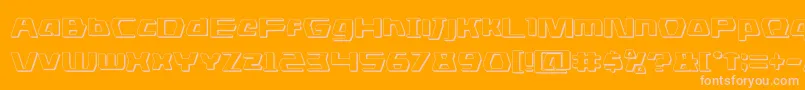 dsman3d Font – Pink Fonts on Orange Background