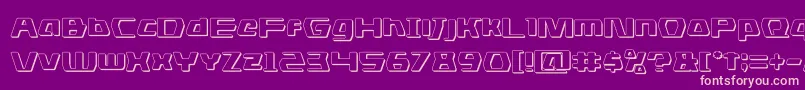 dsman3d-Schriftart – Rosa Schriften auf violettem Hintergrund