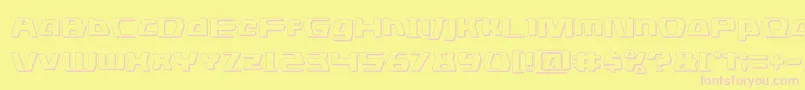 dsman3d Font – Pink Fonts on Yellow Background