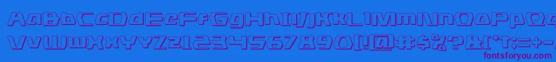 dsman3d Font – Purple Fonts on Blue Background