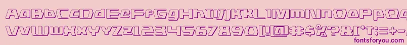 dsman3d Font – Purple Fonts on Pink Background