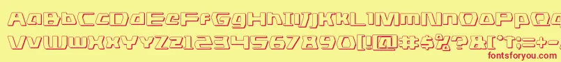 dsman3d Font – Red Fonts on Yellow Background