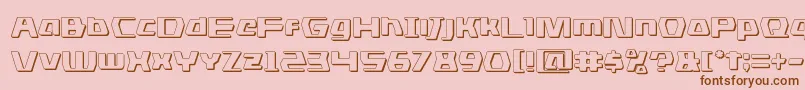 dsman3d Font – Brown Fonts on Pink Background