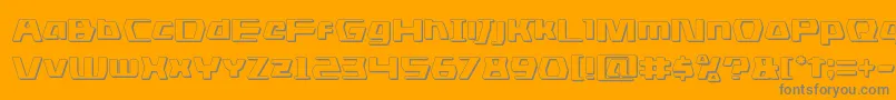 dsman3d Font – Gray Fonts on Orange Background