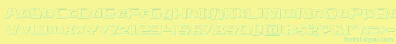 dsman3d Font – Green Fonts on Yellow Background