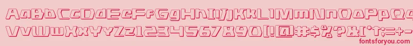 dsman3d Font – Red Fonts on Pink Background