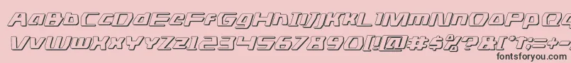 dsman3dital-Schriftart – Schwarze Schriften auf rosa Hintergrund