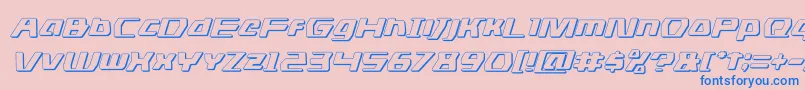 dsman3dital Font – Blue Fonts on Pink Background