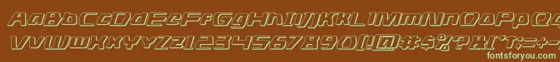 dsman3dital Font – Green Fonts on Brown Background