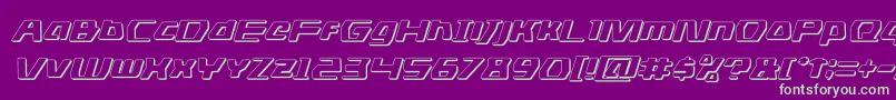 dsman3dital Font – Green Fonts on Purple Background