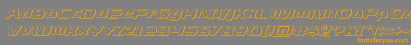 dsman3dital Font – Orange Fonts on Gray Background