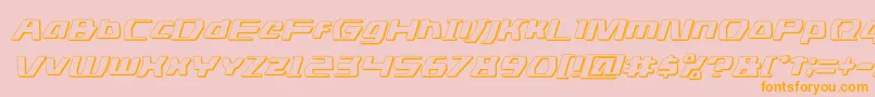 dsman3dital-Schriftart – Orangefarbene Schriften auf rosa Hintergrund