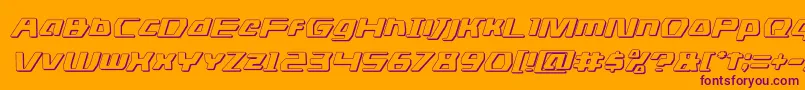 Шрифт dsman3dital – фиолетовые шрифты на оранжевом фоне