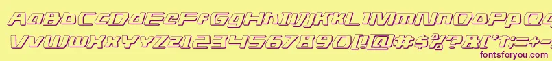 dsman3dital Font – Purple Fonts on Yellow Background